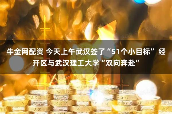 牛金网配资 今天上午武汉签了“51个小目标” 经开区与武汉理工大学“双向奔赴”