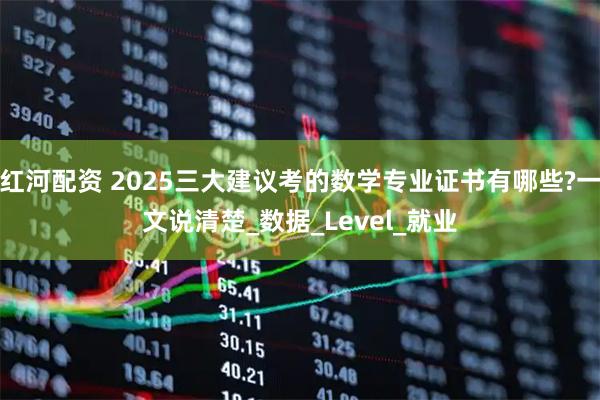 红河配资 2025三大建议考的数学专业证书有哪些?一文说清楚_数据_Level_就业